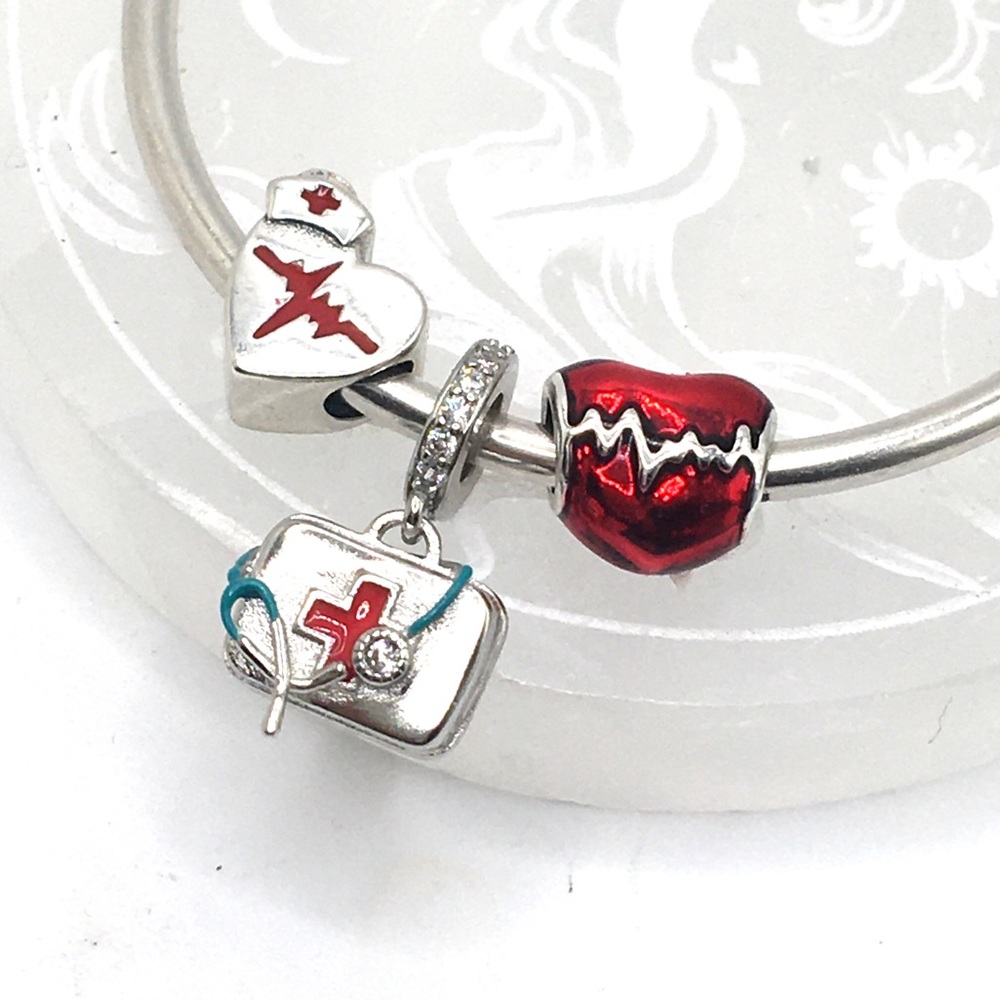 European Silver 925 mix charms ‘Nurse & Healthcare Style’ Pls Read